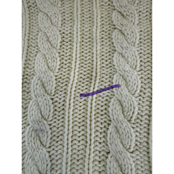 Lord & Taylor Vintage 1960s Men’s Cable Knit Fisherman Acrylic Sweater Large - Picture 10 of 11